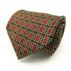 アレクサンダージュリアン ブランド ネクタイ 格子柄 チェック柄 シルク 日本製 PO  メンズ ブラウン Alexander Julian 【中古】