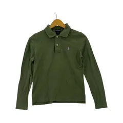 RALPH LAUREN ラルフローレン ロゴ刺繍 長袖ポロシャツ sizeL(12/14)/カーキ