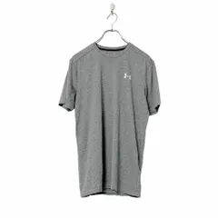 UNDERARMOR ロゴ 無地 Tシャツ S グレー ホワイト 胸元 スポーツ 古着卸 アメリカ仕入 a507-6627