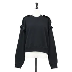 【美品】MM6 Maison Margiela エムエムシックス メゾンマルジェラ スウェット ブラック 黒 サイズ:XS / 24秋冬 クルーネック スウェットシャツ / S52GU0230 プルオーバー ショート丈 / イタリア製【レディース】【中古】