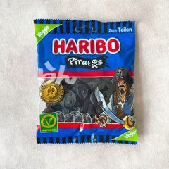 HARIBO【日本未販売】piratos 175g 海賊　サルミアッキ　黒いグミ