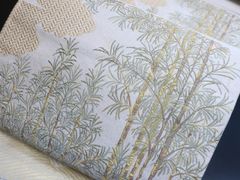 19-52 名古屋帯 九寸 美品 正絹 着物 名古屋仕立て 兎模様 - メルカリ 