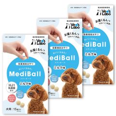 MEDIBALL メディボール ミルク味 犬用 15個入 ×3袋