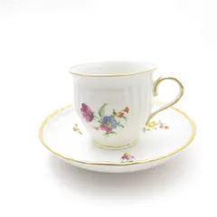 美品 KPM BERLIN KPMベルリン ノイグラット ティーカップ＆ソーサー グリーン フラワー SO3373P1 美品 KPM BERLIN KPMベルリン ノイグラット ティーカップ
