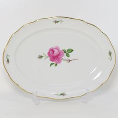 planpo 花柄金装飾楕円皿 陶磁器製オーバル型皿 花柄 ゴールド - メルカリ