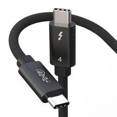 Thunderbolt 4 ケーブル ブラック 0.3m 240W急速充電 8K対応 40 Gbps データ転送 Type-C &Type-C ケーブル USB-C & USB-C MacBook/iPad/Air/iphone15など対応(0.3m）