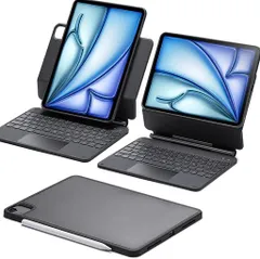 ESRiPadAir11インチ用キーボード付きケース(M3/M2、2025/2024)Air(第5/4世代)&Pro11インチ(第4/3/2/1世代)マグネット式スタンド縦向き/横向きモード脱着可能保護ケースブラック