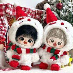 20cm ぬいぐるみ 服 雪だるま トナカイ クリスマス 衣装 連体服 着替え 20cm ぬいぐるみ 服 20cm ミニ洋服 ぬいぐるみ用服 日常服人形 ファッション アイドル衣装 着せ替え  萌え ぬい活 推しぬい 棉花娃娃