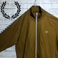 美品XL⭐️ブラウントラックジャケット/ジャージ 刺繍月桂樹/テープライン 薄茶×白×ネイビー