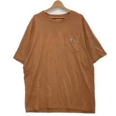 Carhartt カーハート 半袖 Tシャツ オーバーサイズ ビッグサイズ ワンポイントロゴ LOOSE FIT ポケットTシャツ グアテマラ製 XLサイズ ペールオレンジ