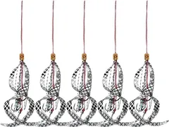 Deep Range タイラバ ネクタイ スカート フック 3本針 5個セット 交換用(シルバー,  10cm)