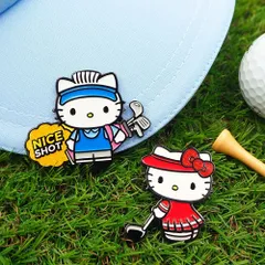 ハローキティ＆ダニエル ゴルフマーカ― サンリオ ゴルフ 用品 おしゃれ かわいい 帽子クリップ  キャラクター マグネット ライセンス商品 サンリオキャラクターズのサムネイル