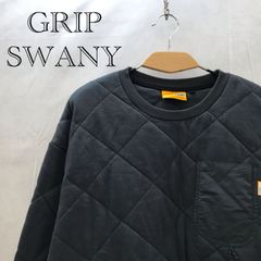 GRIP SWANNY グリップスワニー GEAR POCKET QUILT CREW グリップスワニー キルティング トレーナー XL ブラック メンズ