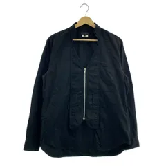 COMME des GARCONS HOMME PLUS / コムデギャルソンオムプリュス | 2017AW | コットン Vネック ジップドッキングシャツ | M | ブラック | メンズ