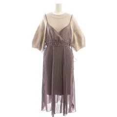 スナイデル SNIDEL プリーツキャミレイヤードワンピース ニット 2点セット F パープル スモークパープル /ES ■OS