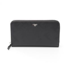 フェンディ FENDI ラウンド長財布 シャドー ズッカ 7M0210AJF4F19KP ブラック レザー ラウンド長財布 ユニセックス 新品