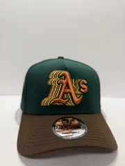 Newera オークランドアスレチックス リッキーヘンダーソン 9forty A-FRAME スナップバックキャップ ツートンカラー