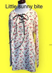 N1049. リトルサニーバイトチェリープリントタオルドレスFREE SIZE / リトルサニーバイト