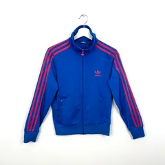 ★adidas★ アディダス トラックジャケット ファイヤーバード TT ジャージ ブルー ピンク トレフォイルロゴ ピンクライン 刺繍 3ストライプ