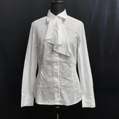 日本製★ROPE【ロペ】長袖シャツ/ブラウス【レディースM/白/white】着脱ボウタイ/2Way/Tops◆BJ089-a