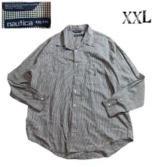 90s ノーティカシャツ　小文字タグXXL長袖　チェック NN00202