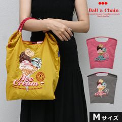 【爆速配送】【送料無料】【即納】 Ball＆Chain ボールアンドチェーン 正規品 ICE CREAM Mサイズ バッグ エコバッグ トートバッグ 刺繍 ギフト A4 301063