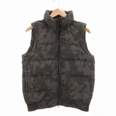 カッパ kappa DESIGNWORKS コラボ ダウンベスト ジャケット フード 2way ゴルフウェア カモフラ 迷彩柄 グレー M /TZ