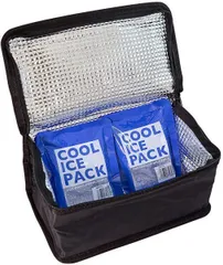 保冷 ランチバック 2段 弁当箱 650ml～950ml用 スケーター 保冷剤 2個付 KB52　＃