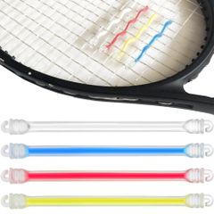 新品 テニスラケット 振動止め ゴム やわらかい ラケット ストリング ショック アブソーバー シリコン 衝撃 吸収 ダンパー テニス ラケットボール プレーヤー用 4個セット（イエロー＋ブルー＋レッド＋ホワイト）