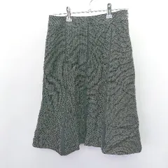 ◇ NATURAL BEAUTY BASIC ナチュラルビューティーベーシック 膝丈 フレア スカート サイズS ブラック系 レディース E  【1408060037209】