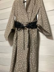 新品　着物リメイク　着物リメイクワンピース　M  L LL ゆったりサイズ