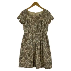 PROPORTION BODY DRESSING プロポーションボディ ドレッシング ペイズリー柄 Aラインワンピース size3/ベージュ系