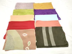 平和屋着物★和装小物　上質な帯揚げ　10枚セット　逸品　AAAO8740ps