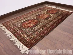 [Vintage]ヴィンテージラグ アフガン絨毯 size:280x178cm ヴィンテージ風ラグ TOCORU Series AFGHUN ループ ブルー– ラグ