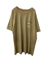 carhartt 半袖 ロゴTシャツ 2XL 黄土色 カーハート プルオーバー ビッグサイズ リラックスフィット 古着卸 アメリカ仕入 a705-5331