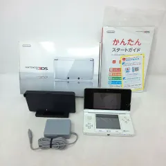 1254F-04 Nintendo 任天堂 3DS CTR-001 ホワイト 初期化済み タッチペン不足 箱あり ニンテンドー ゲーム機