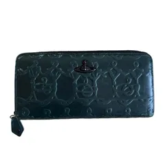 RE197 Vivienne Westwood ヴィヴィアンウエストウッド 長財布 オーブ型押し ラウンドジップ グリーン ヴィンテージ