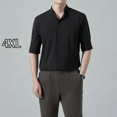 [4XL]春 コーデ メンズ 用 服 シンプル ファッション オシャレ 大人 かっこいい 紳士服 カジュアル 半袖 通気性 シャツ 夏  カジュアル 通勤スタイル 重ね着コーデ ゆったりシルエット さらっと着 普段使い