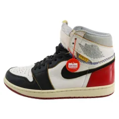NIKE (ナイキ) ×UNION AIR JORDAN 1 RETRO HI NRG BV1300-106 ユニオン エアジョーダン1 レトロ ハイカットスニーカー US9/27cm ブラック/レッド