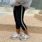 裏起毛ラインストレッチパンツ