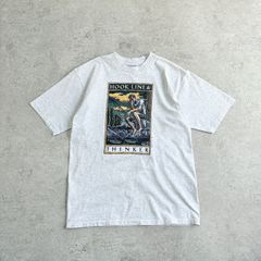 90s 1994年  USA製 RAY TROLL Fish Art Printed T-shirt 【 HOOK,LINE&THINKER 】 レイトロール フィッシュアートTEE Tシャツ 【 フック ライン シンカー 】 魚 考える釣り人 トラウト