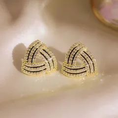 ピアス レディース トライアングル アレルギー対応 CZダイヤ キュービックジルコニア ゴールド アクセサリー 大人 上品 結婚式 パーティー デイリー プレゼント ギフト 20代 30代 40代 50代