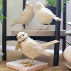 ガーデンオーナメント バードブラザーズ 3羽 置物 （ ガーデニング ディスプレイ 飾り 置く ガーデンマスコット トリ バード 玄関 エントランス 庭 ガーデン 雑貨 インテリア 庭飾り ウェルカムオーナメント 3羽セット ）