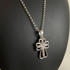 シルバー925　SILVER925　ネックレス　ペンダント  クロス　十字架　ハート