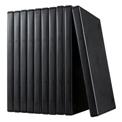 ★即日発送★サンワダイレクト DVDケース 2枚収納 10枚セット DVD トールケース ブラック 200-FCD033BK