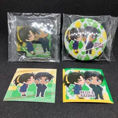 名探偵コナン ぷちアクリルスタンド 缶バッジ デュオコレ 服部平次 和葉 ステッカー付 各1