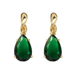 【グリーン×イヤリング】[Cream dot. クリームドット公式] イヤリング レディース  ネジ式 クリスタルガラス 多面カット ドロップ 大人