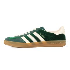 美品 GUCCI グッチ サイズ:28.0cm 22SS adidas GAZELLE GREEN SUEDE (707848-9STUO) アディダス ガゼル グリーン US10 イタリア製 ローカット スニーカー シューズ コラボ【メンズ】