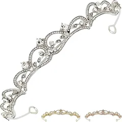 fogman ティアラ クラウン 結婚式 ブライダル かわいい 花嫁 ウェディング プリンセス(シルバー)