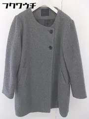 ■ KBF ケービーエフ URBAN RESEARCH 長袖 ノーカラー コート グレー レディース  【1110080000049】